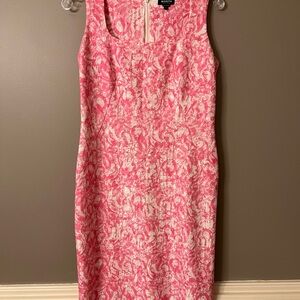 Worth Pink Lace Patterned Dress